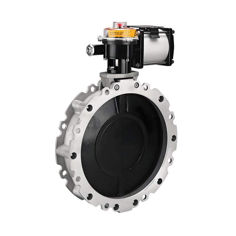 Корпус из алюминиевого сплава, двухфланцевый пневматический поворотный затвор